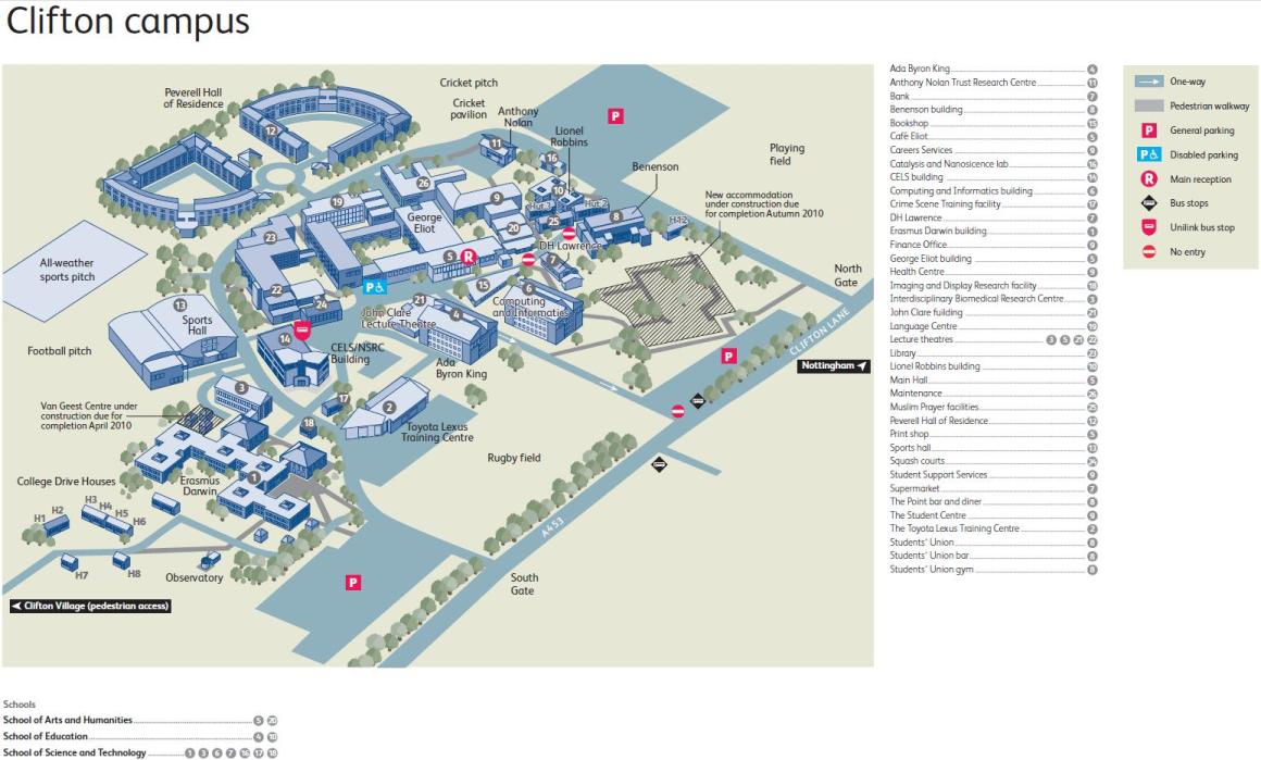 NTU Clifton Campus Map